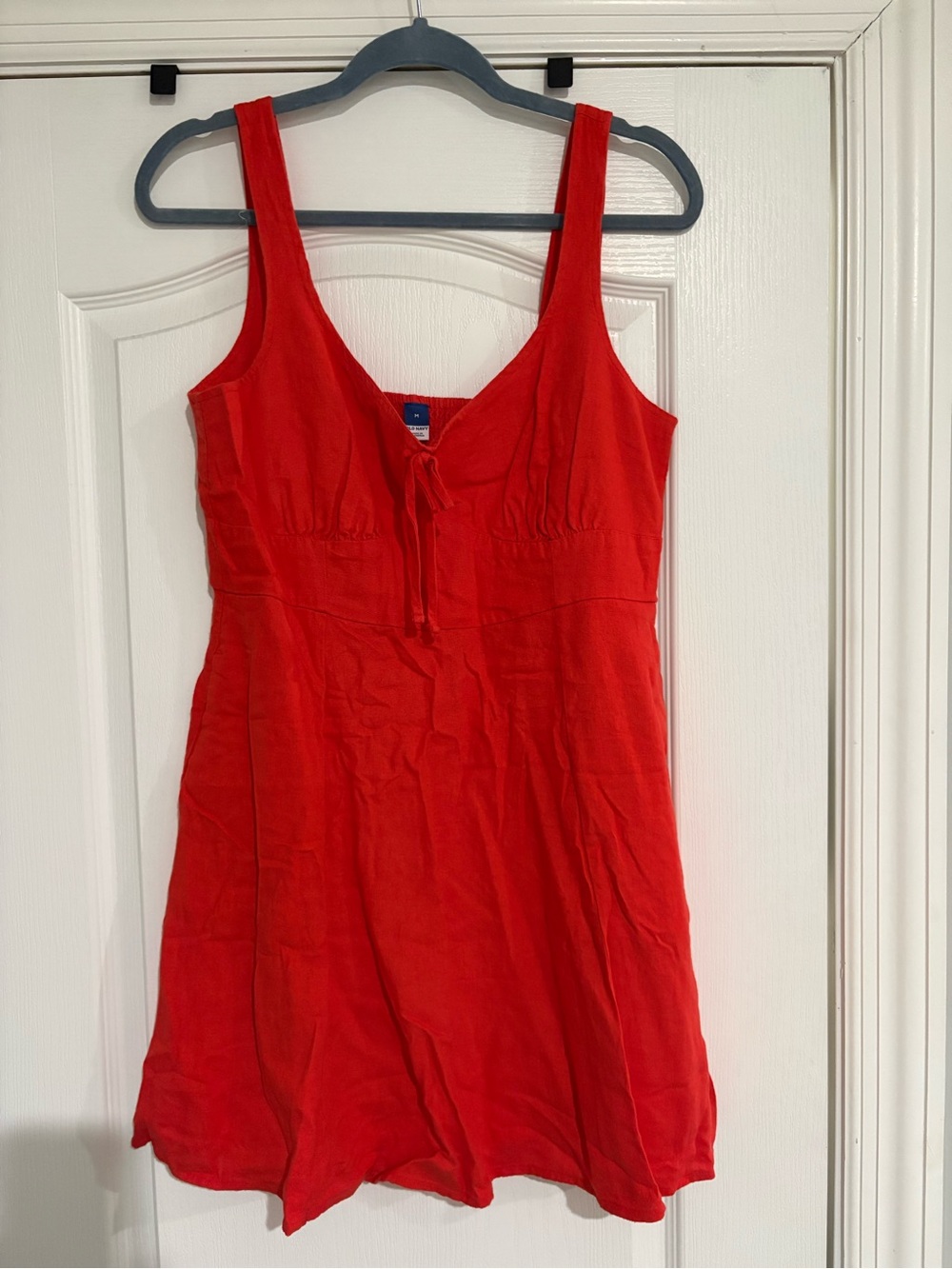 Old Navy Red Tie-Front Tank Top